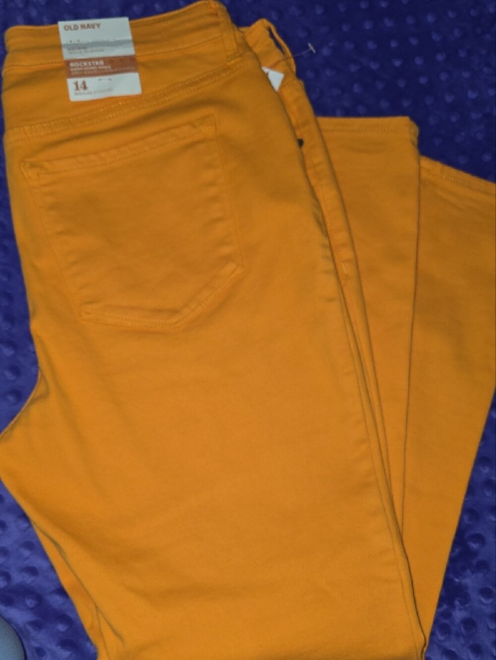 Old Navy Women's Bright Orange Skinny Jeans - Picture 6 of 7